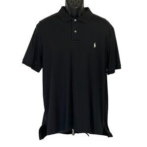 Polo by Ralph Lauren Short Sleeve Polo Shirt, Black w/ White Pony, XL